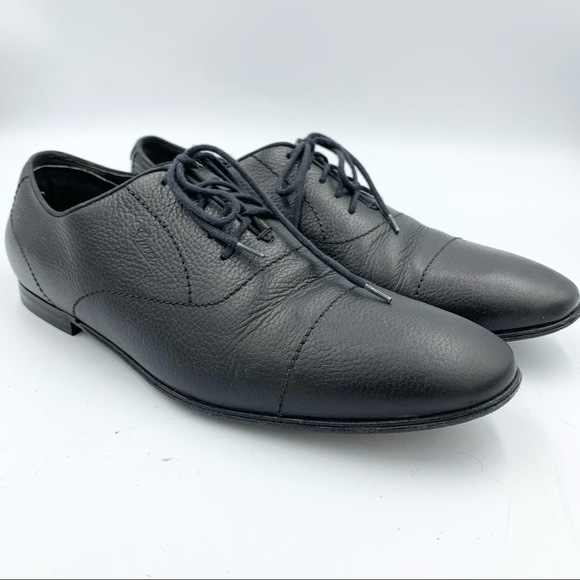Gucci Pebbled Leather Black Oxfords Gucci 6 (US6.5) - Picture 3 of 15